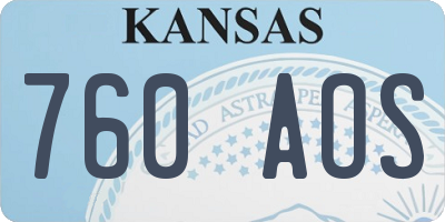 KS license plate 760AOS