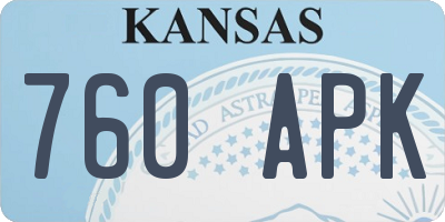 KS license plate 760APK