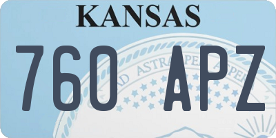KS license plate 760APZ