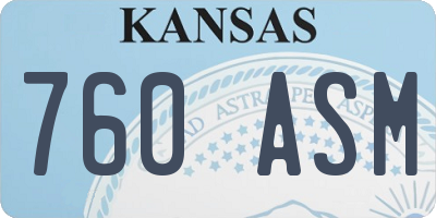 KS license plate 760ASM