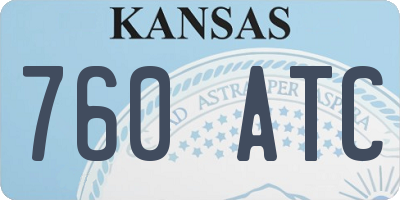 KS license plate 760ATC