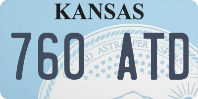 KS license plate 760ATD