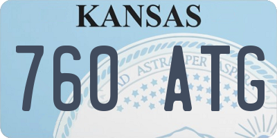 KS license plate 760ATG