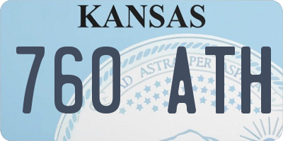 KS license plate 760ATH