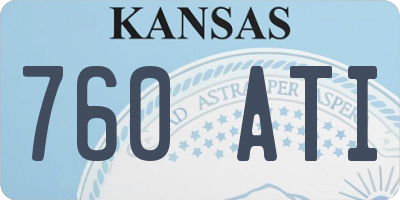KS license plate 760ATI