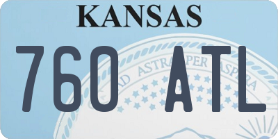 KS license plate 760ATL