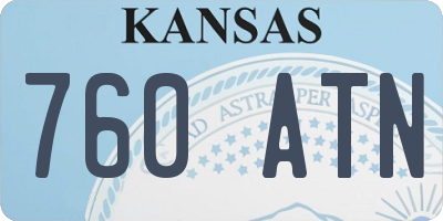 KS license plate 760ATN
