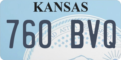 KS license plate 760BVQ
