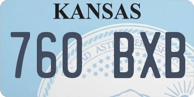 KS license plate 760BXB