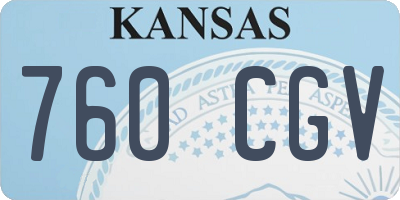 KS license plate 760CGV