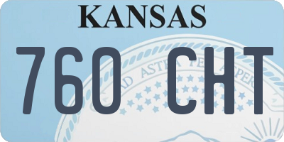 KS license plate 760CHT