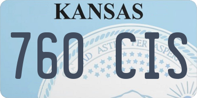 KS license plate 760CIS