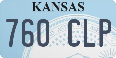 KS license plate 760CLP