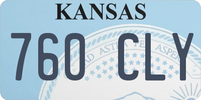 KS license plate 760CLY