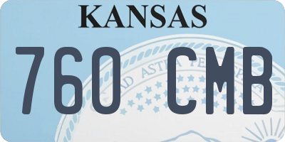 KS license plate 760CMB