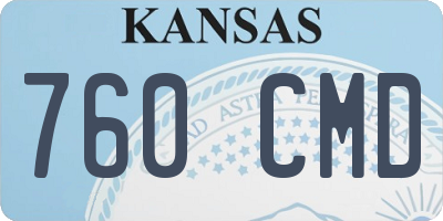 KS license plate 760CMD