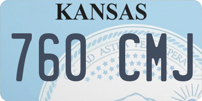 KS license plate 760CMJ