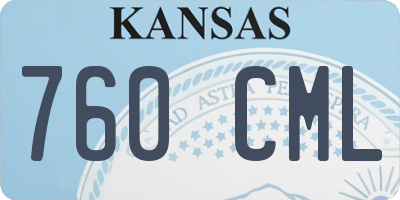 KS license plate 760CML