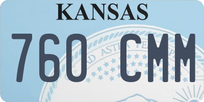 KS license plate 760CMM