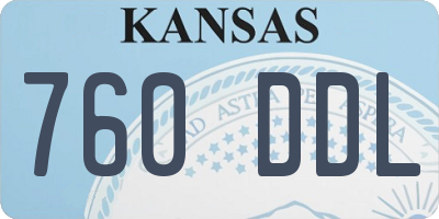KS license plate 760DDL
