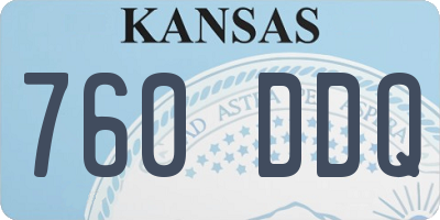 KS license plate 760DDQ