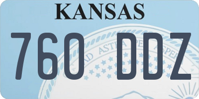 KS license plate 760DDZ