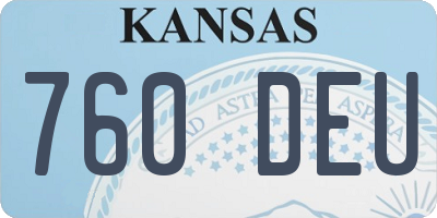 KS license plate 760DEU