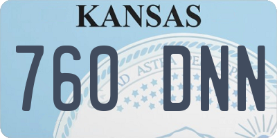 KS license plate 760DNN