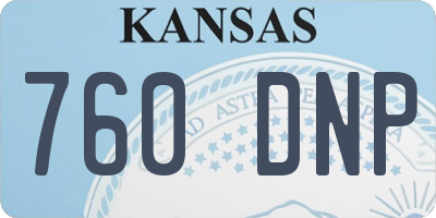 KS license plate 760DNP
