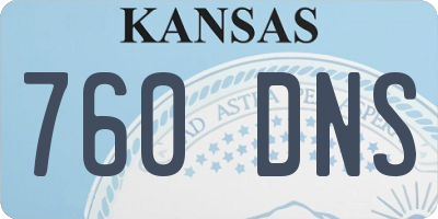 KS license plate 760DNS