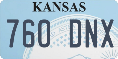 KS license plate 760DNX