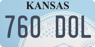 KS license plate 760DOL