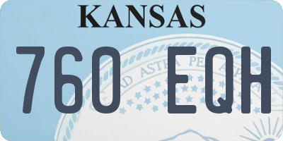 KS license plate 760EQH