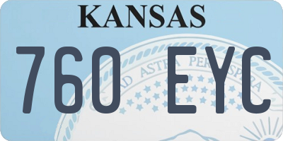 KS license plate 760EYC
