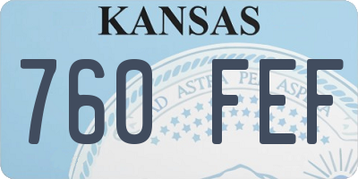 KS license plate 760FEF