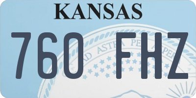 KS license plate 760FHZ