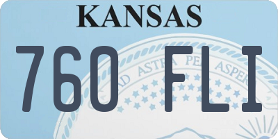 KS license plate 760FLI