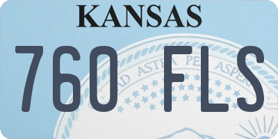 KS license plate 760FLS