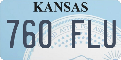 KS license plate 760FLU