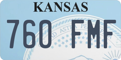KS license plate 760FMF