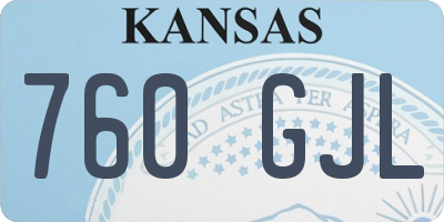 KS license plate 760GJL