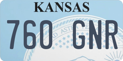 KS license plate 760GNR