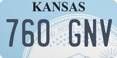 KS license plate 760GNV