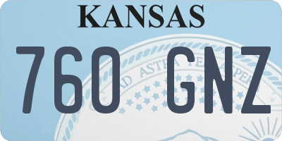 KS license plate 760GNZ