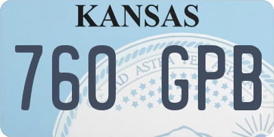 KS license plate 760GPB
