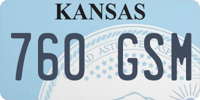KS license plate 760GSM