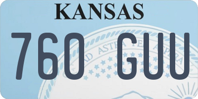 KS license plate 760GUU