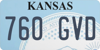 KS license plate 760GVD