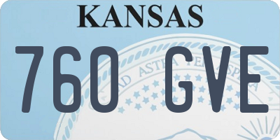 KS license plate 760GVE