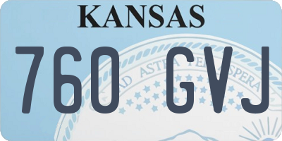 KS license plate 760GVJ